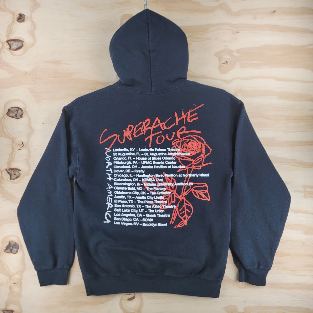 Conan Gray Hoodie Mens Medium Black Superache Tour North America Graphic Rose